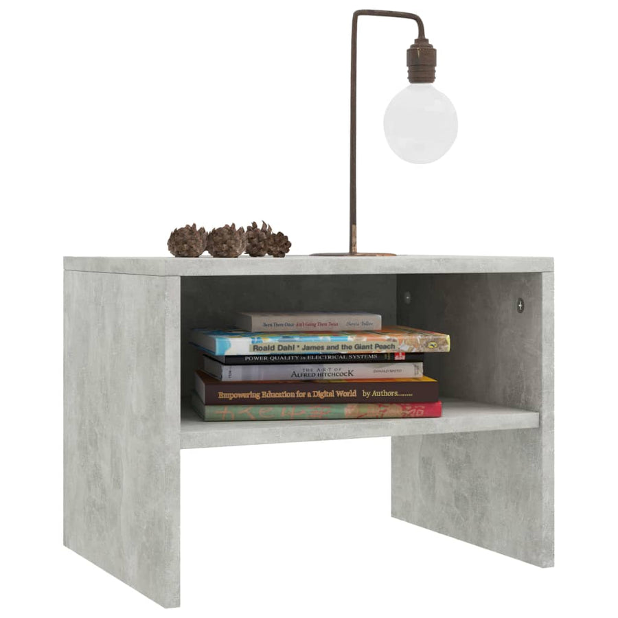 Nachtkastjes 40X30X30 Cm Bewerkt Hout 2 Betongrijs