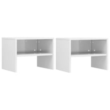 Nachtkastjes 40X30X30 Cm Bewerkt Hout 2 Hoogglans wit