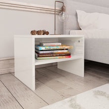 Nachtkastjes 40X30X30 Cm Bewerkt Hout 2 Hoogglans wit