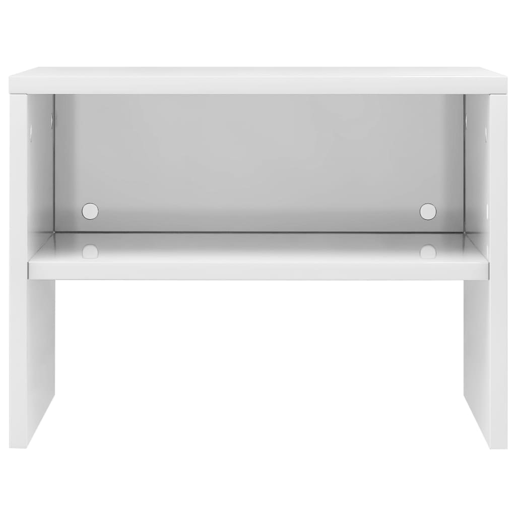 Nachtkastjes 40X30X30 Cm Bewerkt Hout 2 Hoogglans wit