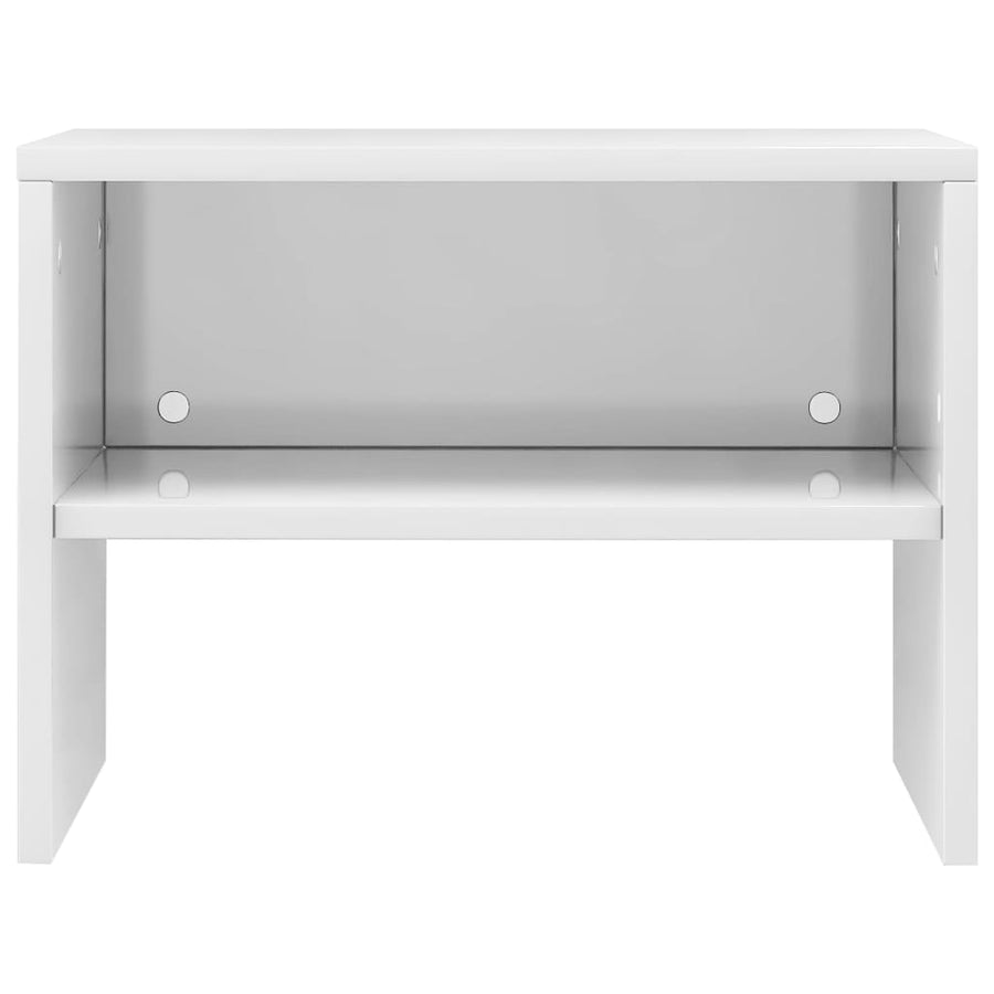 Nachtkastjes 40X30X30 Cm Bewerkt Hout 2 Hoogglans wit