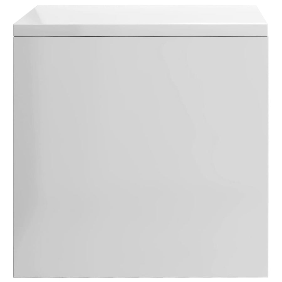 Nachtkastjes 40X30X30 Cm Bewerkt Hout 2 Hoogglans wit