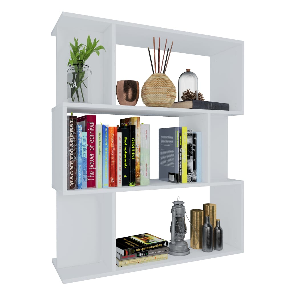 Boekenkast/Kamerscherm 80X24X96 Cm Bewerkt Hout Wit