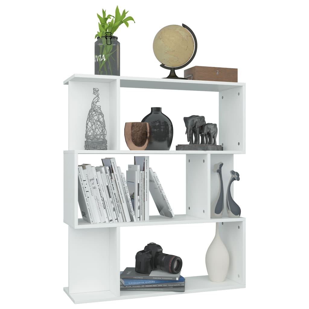 Boekenkast/Kamerscherm 80X24X96 Cm Bewerkt Hout Wit
