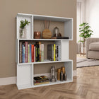 Bookshelf/room divider 80x24x96 cm carved wood white