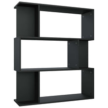 Boekenkast/Kamerscherm 80X24X96 Cm Bewerkt Hout Zwart