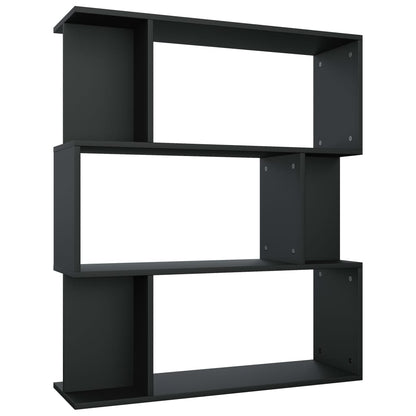 Boekenkast/Kamerscherm 80X24X96 Cm Bewerkt Hout Zwart