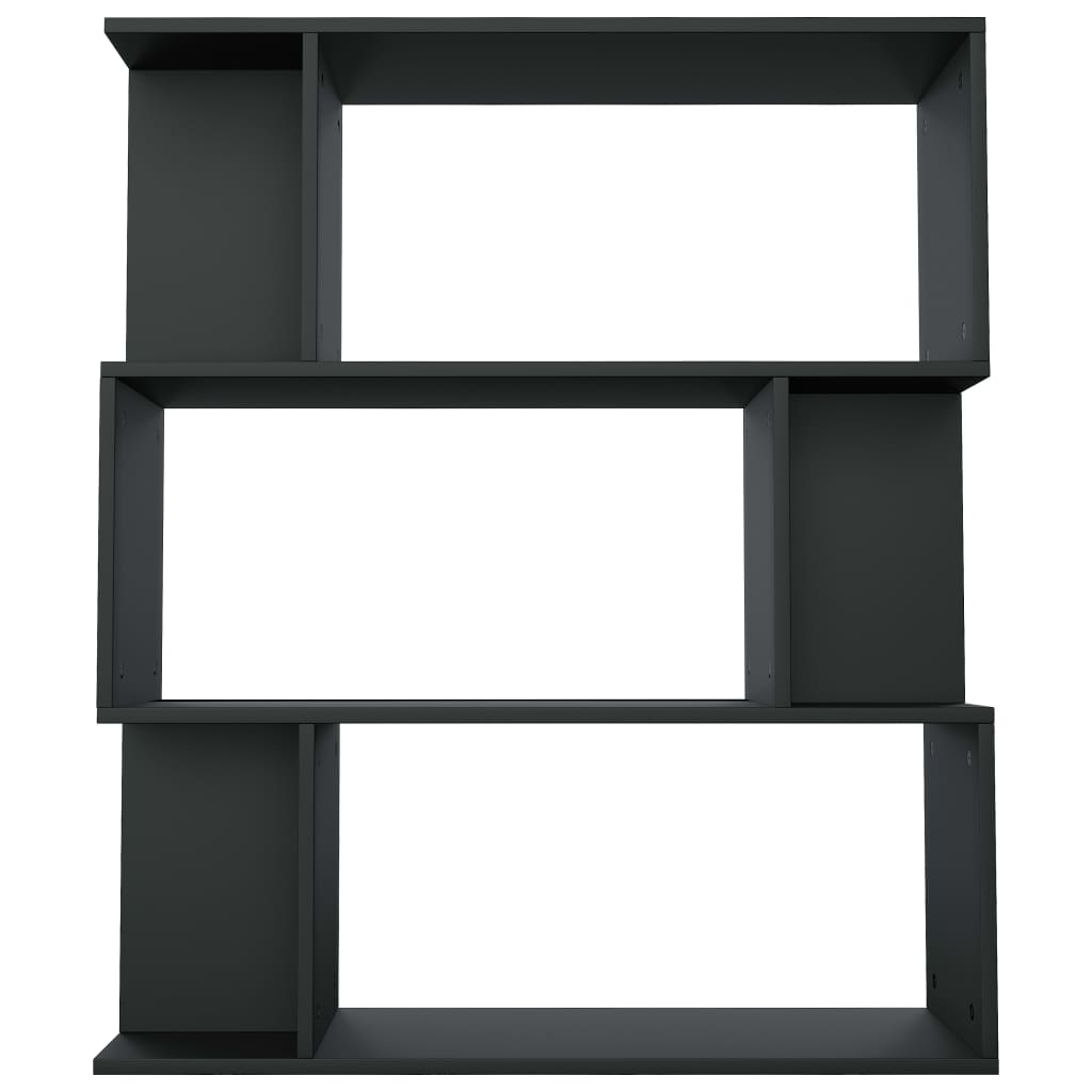 Boekenkast/Kamerscherm 80X24X96 Cm Bewerkt Hout Zwart