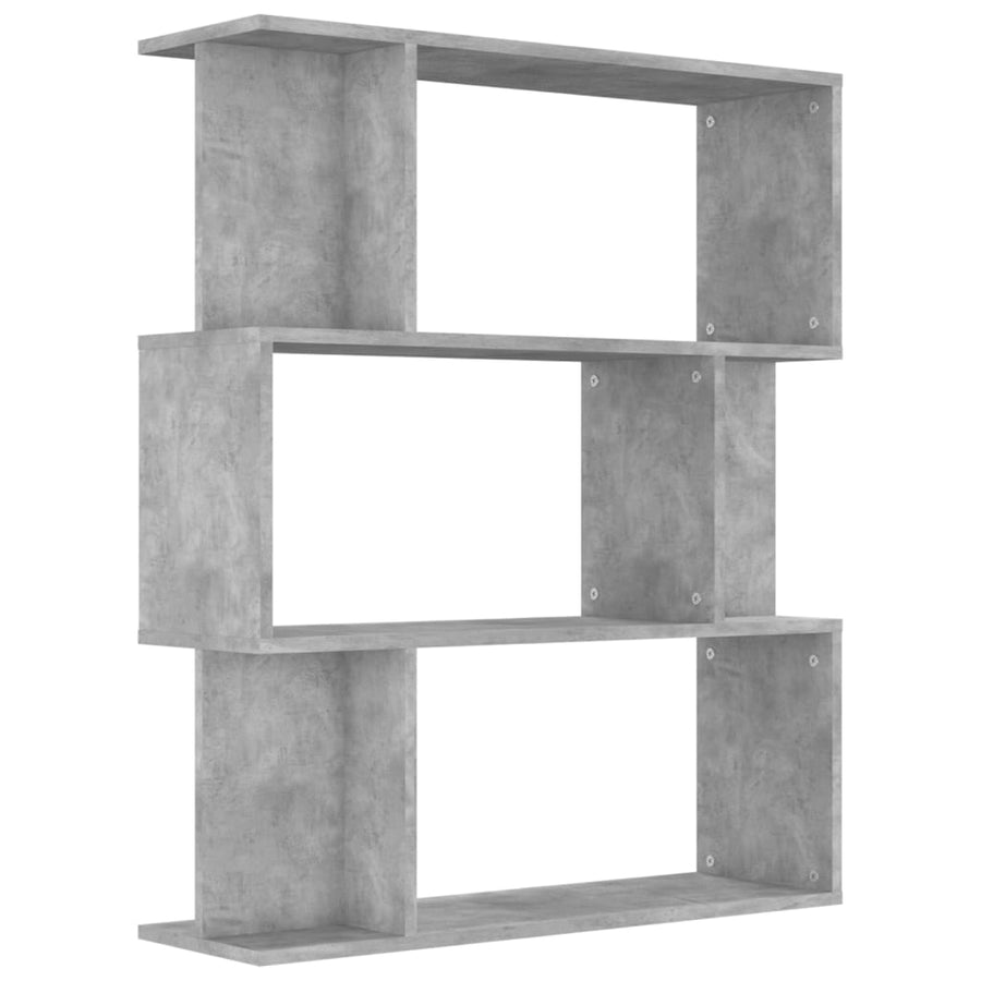Boekenkast/Kamerscherm 80X24X96 Cm Bewerkt Hout Betongrijs