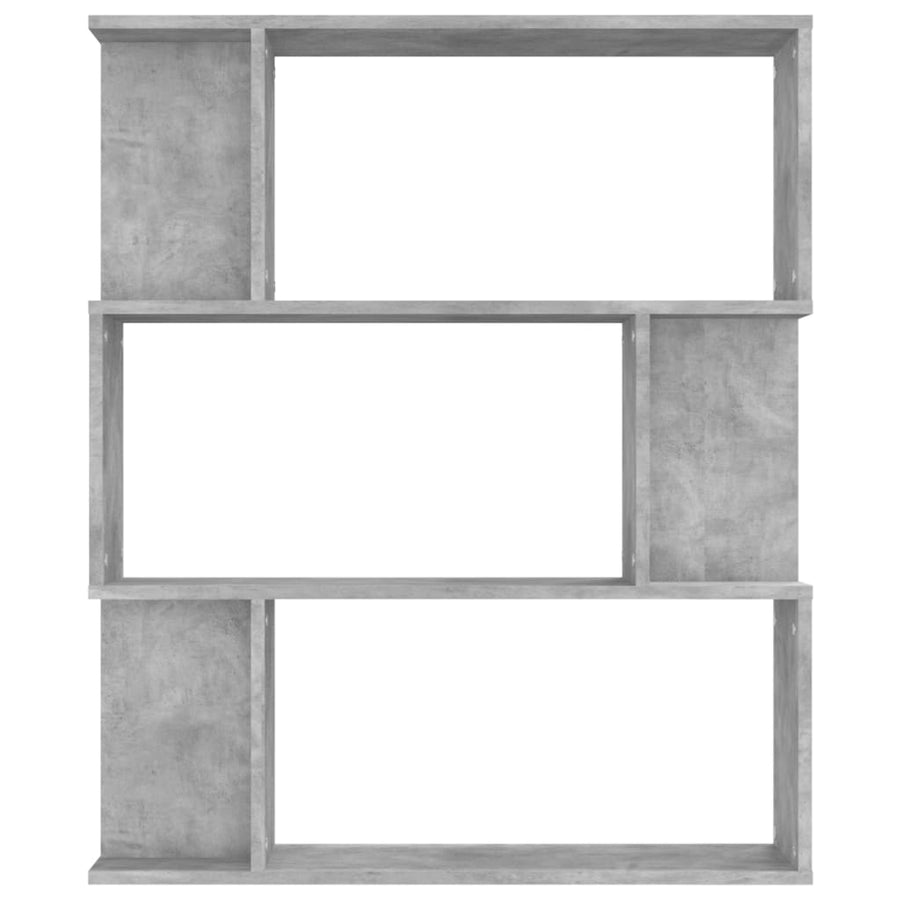 Boekenkast/Kamerscherm 80X24X96 Cm Bewerkt Hout Betongrijs