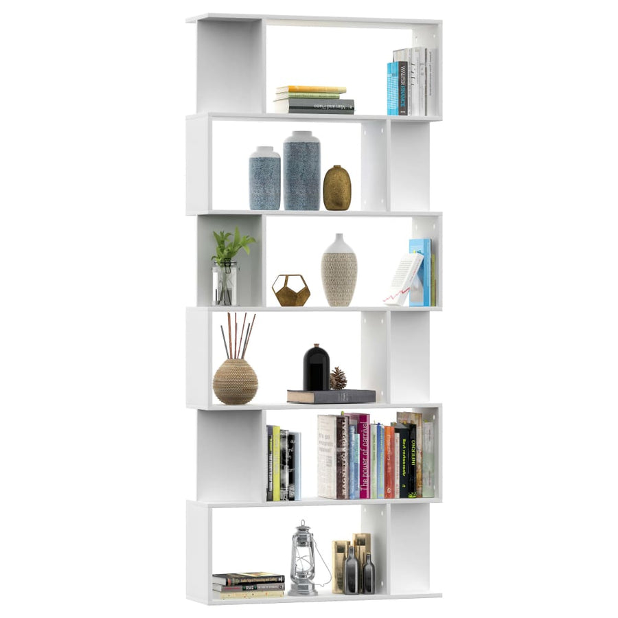 Boekenkast/Kamerscherm 80X24X92 Cm Spaanplaat Wit