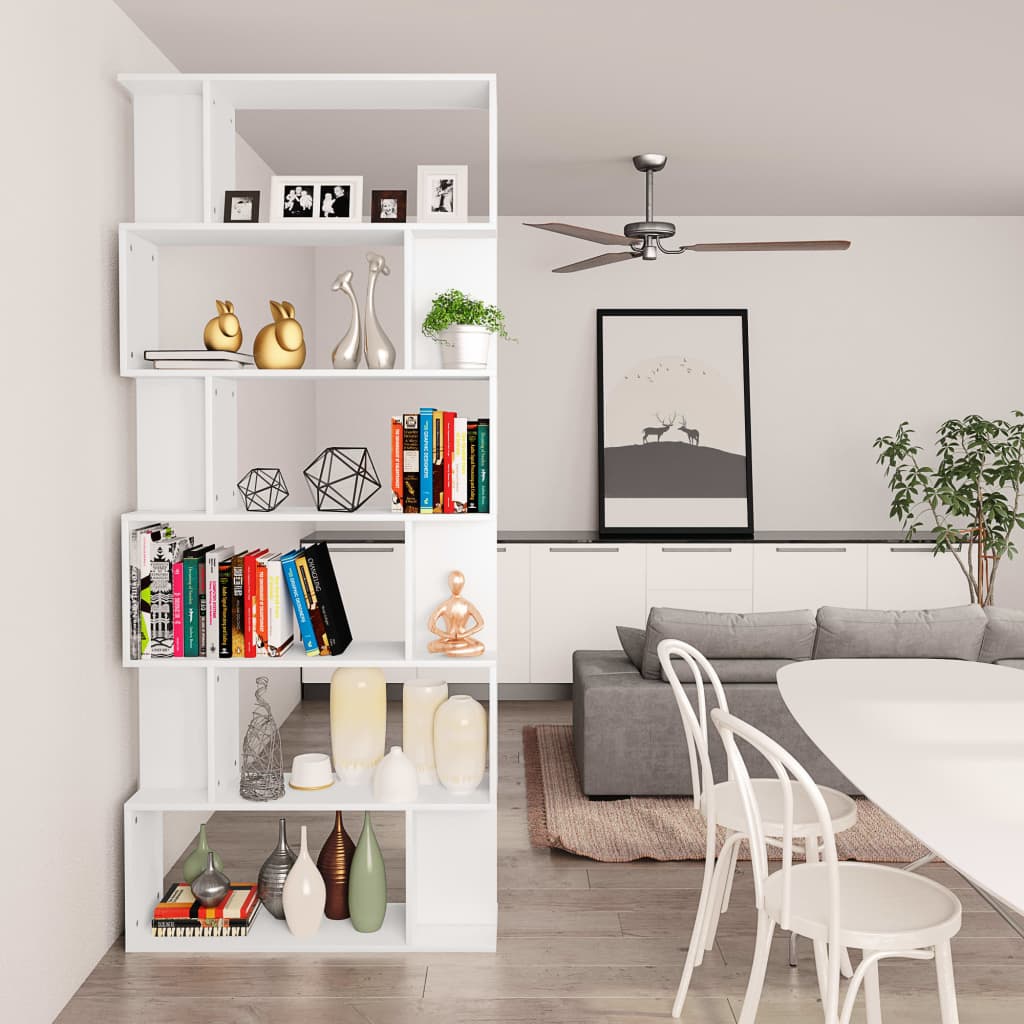 Boekenkast/Kamerscherm 80X24X92 Cm Spaanplaat Wit