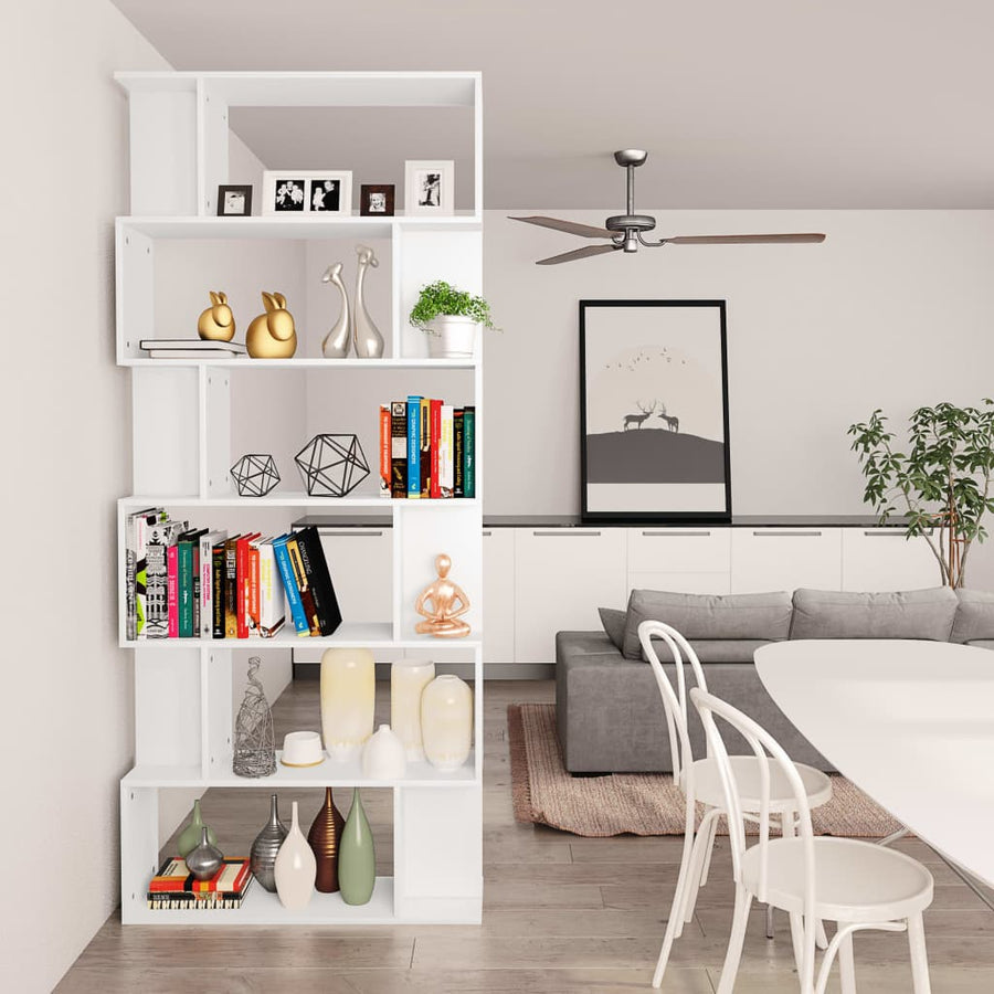 Boekenkast/Kamerscherm 80X24X92 Cm Spaanplaat Wit