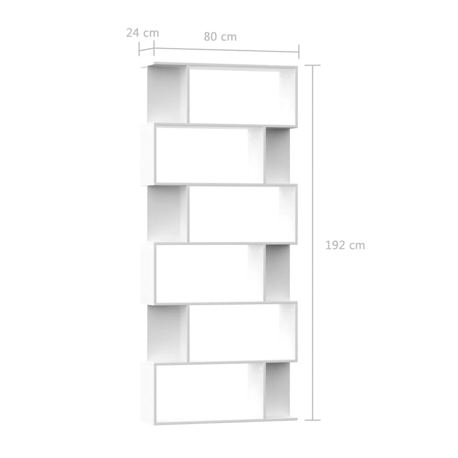 Boekenkast/Kamerscherm 80X24X92 Cm Spaanplaat Wit
