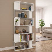 Boekenkast 80x24x192 cm wit