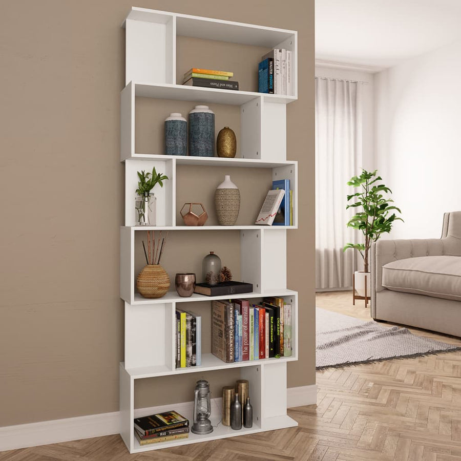 Boekenkast/Kamerscherm 80X24X92 Cm Spaanplaat Wit