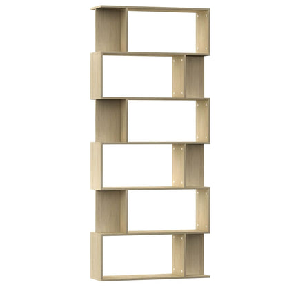 Boekenkast/Kamerscherm 80X24X92 Cm Spaanplaat Sonoma eiken