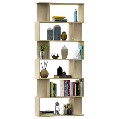 Boekenkast/Kamerscherm 80X24X92 Cm Spaanplaat Sonoma eiken