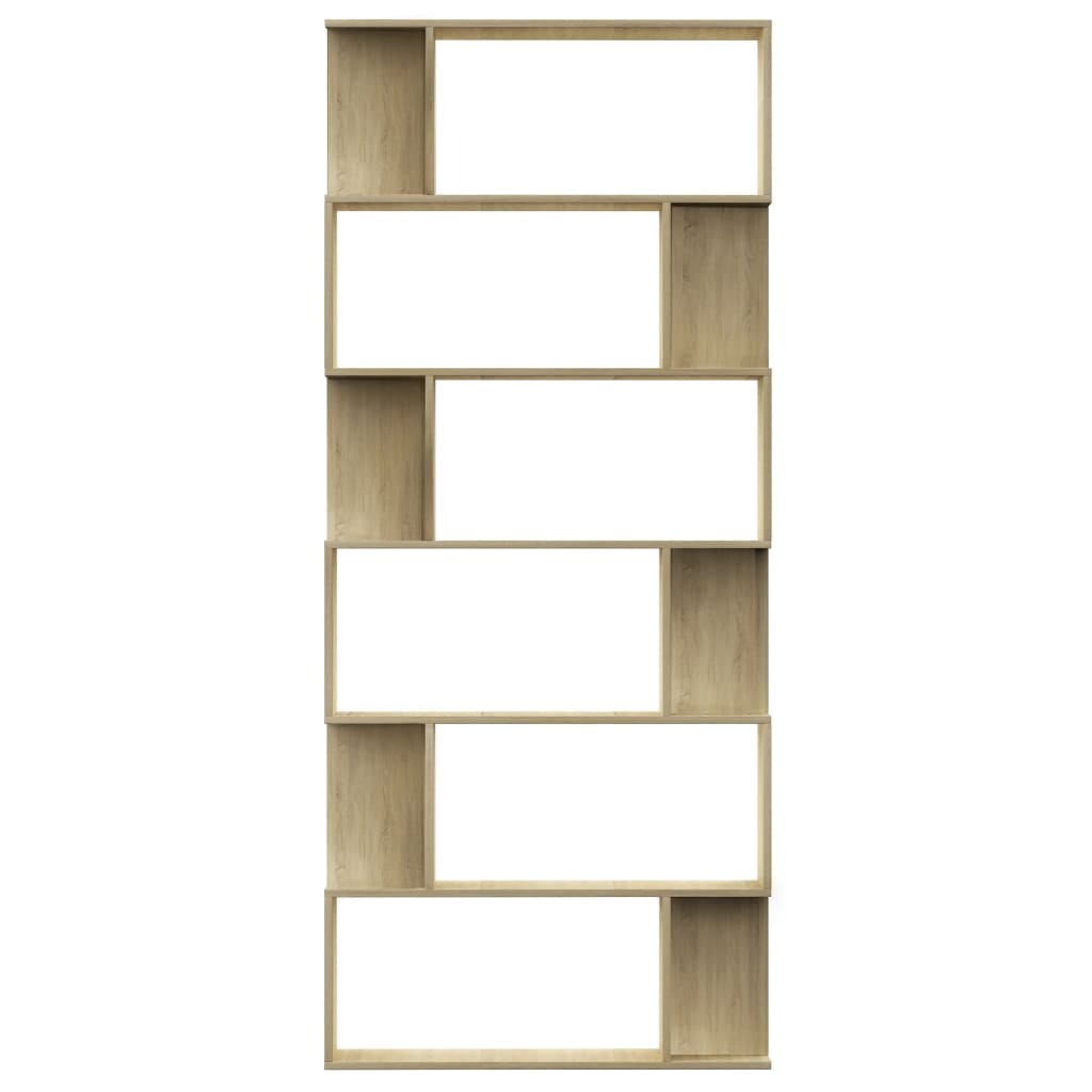 Boekenkast/Kamerscherm 80X24X92 Cm Spaanplaat Sonoma eiken