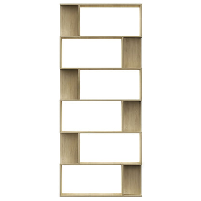Boekenkast/Kamerscherm 80X24X92 Cm Spaanplaat Sonoma eiken