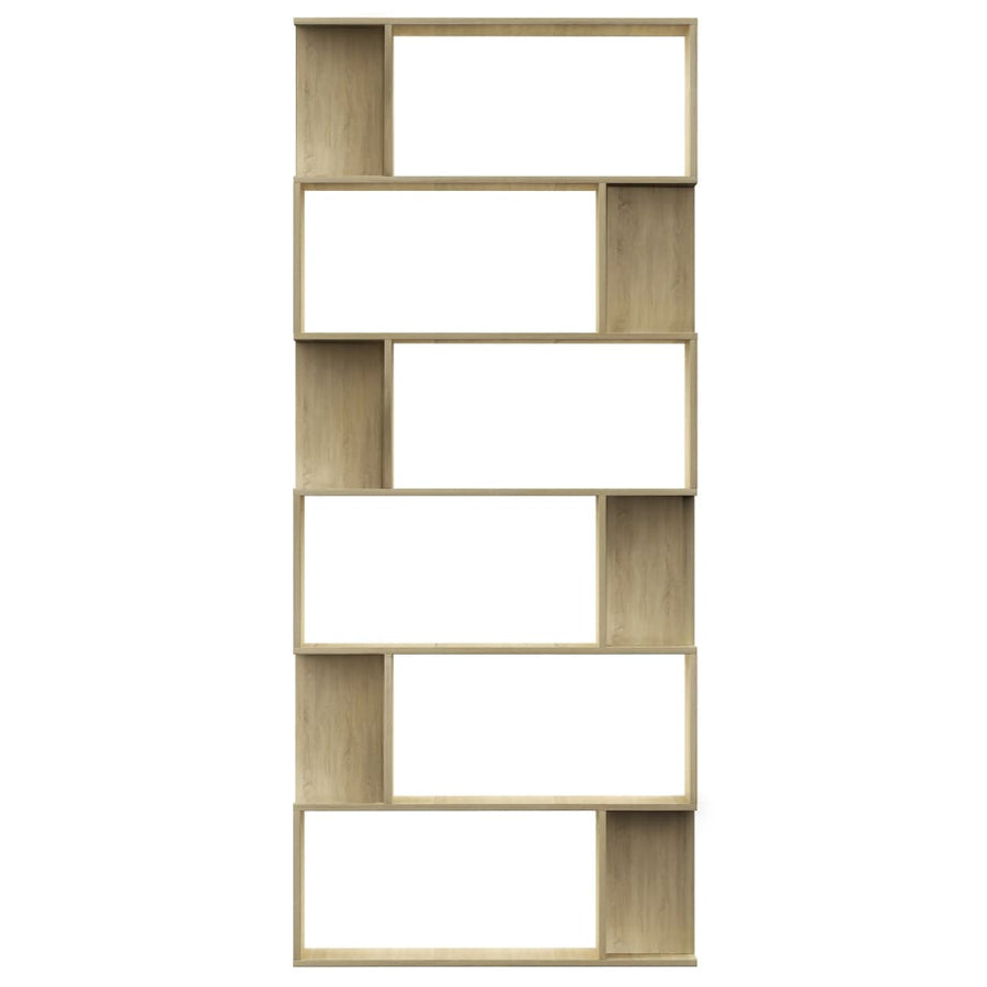 Boekenkast/Kamerscherm 80X24X92 Cm Spaanplaat Sonoma eiken