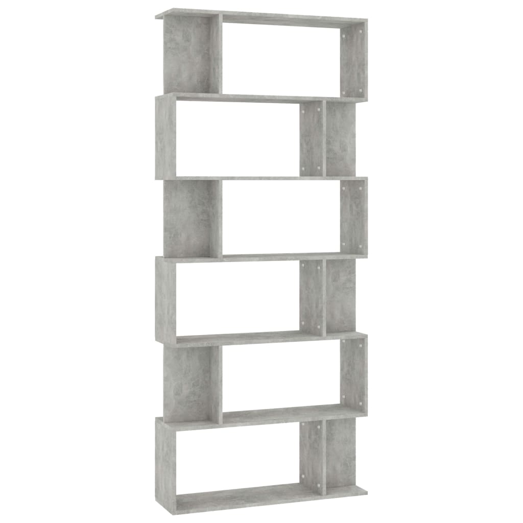 Boekenkast/Kamerscherm 80X24X92 Cm Spaanplaat Betongrijs