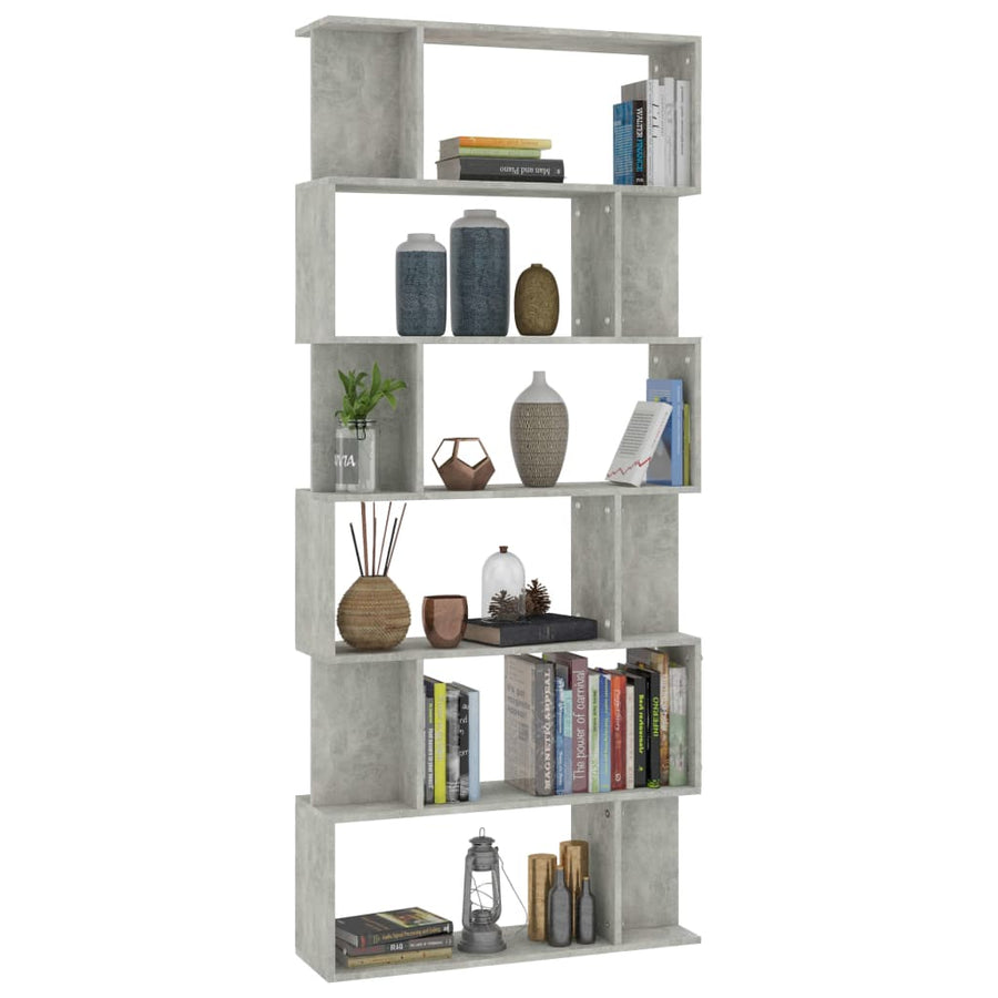 Boekenkast/Kamerscherm 80X24X92 Cm Spaanplaat Betongrijs
