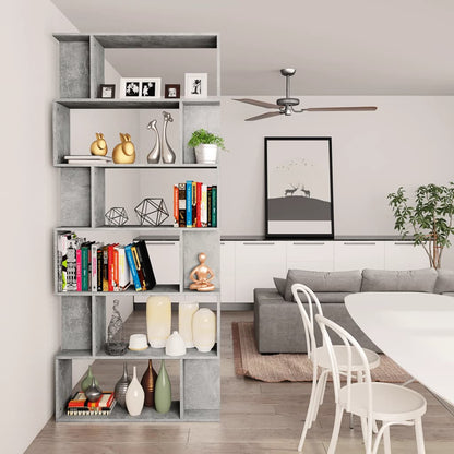Boekenkast/Kamerscherm 80X24X92 Cm Spaanplaat Betongrijs