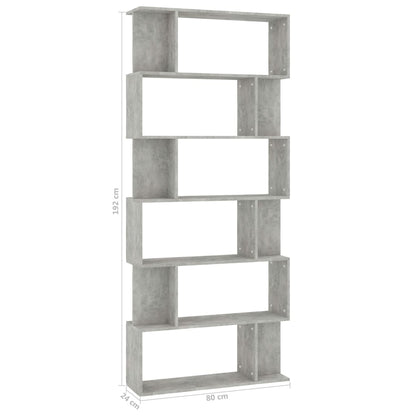 Boekenkast/Kamerscherm 80X24X92 Cm Spaanplaat Betongrijs