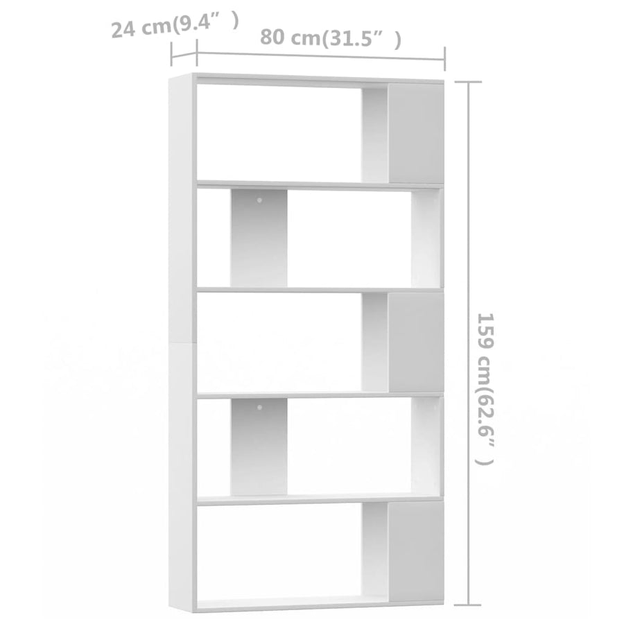 Boekenkast/Kamerscherm 80X24X59 Cm Spaanplaat Wit