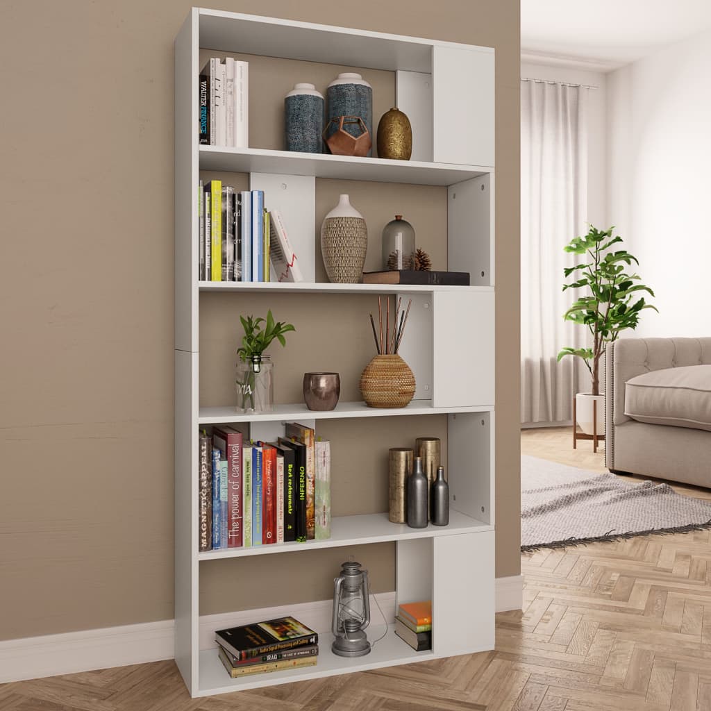 Boekenkast/Kamerscherm 80X24X59 Cm Spaanplaat Wit