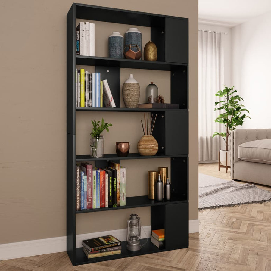 Boekenkast/Kamerscherm 80X24X59 Cm Bewerkt Hout Zwart
