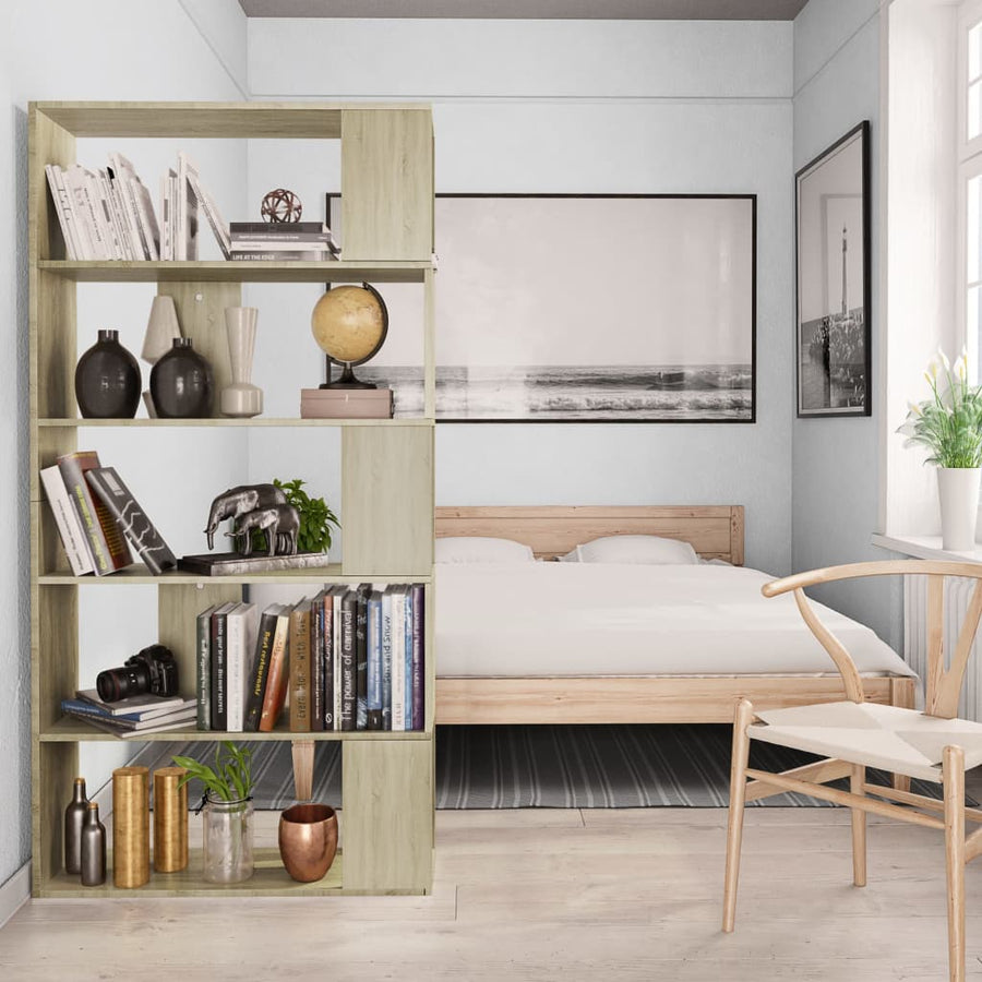 Boekenkast/Kamerscherm 80X24X59 Cm Bewerkt Hout Sonoma eiken