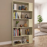 Boekenkast kamerscherm 80x24x159 cm bewerkt hout sonoma eiken