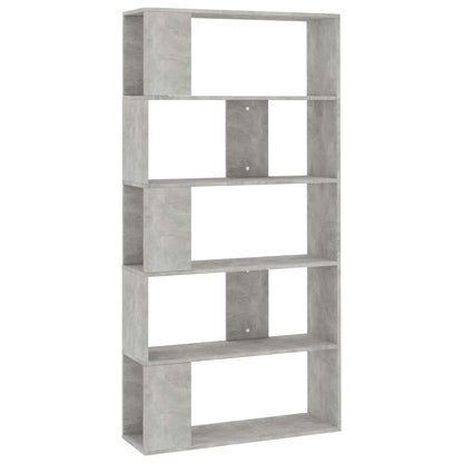 Boekenkast/kamerscherm 80x24x159 cm bewerkt hout betongrijs Betongrijs