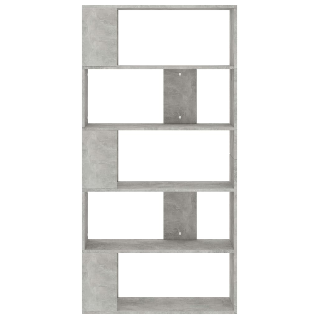 Boekenkast/kamerscherm 80x24x159 cm bewerkt hout betongrijs Betongrijs