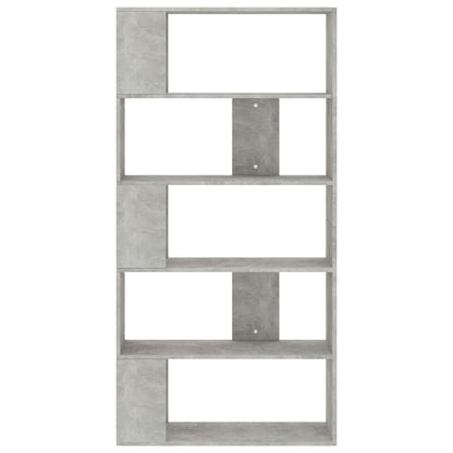 Boekenkast/kamerscherm 80x24x159 cm bewerkt hout betongrijs Betongrijs