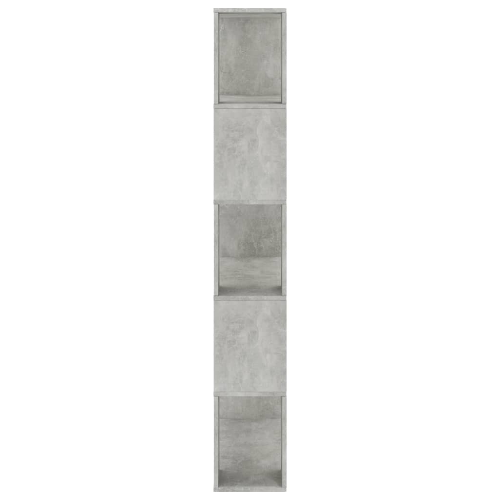 Boekenkast/kamerscherm 80x24x159 cm bewerkt hout betongrijs Betongrijs