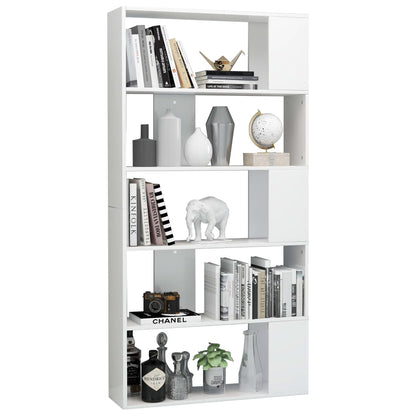 Boekenkast/Kamerscherm 80X24X59 Cm Hoogglans wit