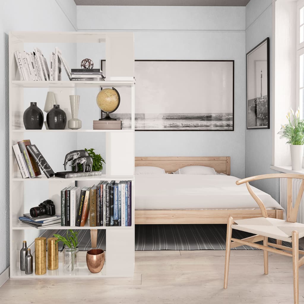 Boekenkast/Kamerscherm 80X24X59 Cm Hoogglans wit