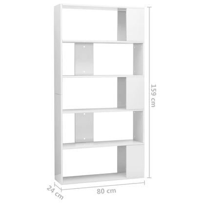 Boekenkast/Kamerscherm 80X24X59 Cm Hoogglans wit