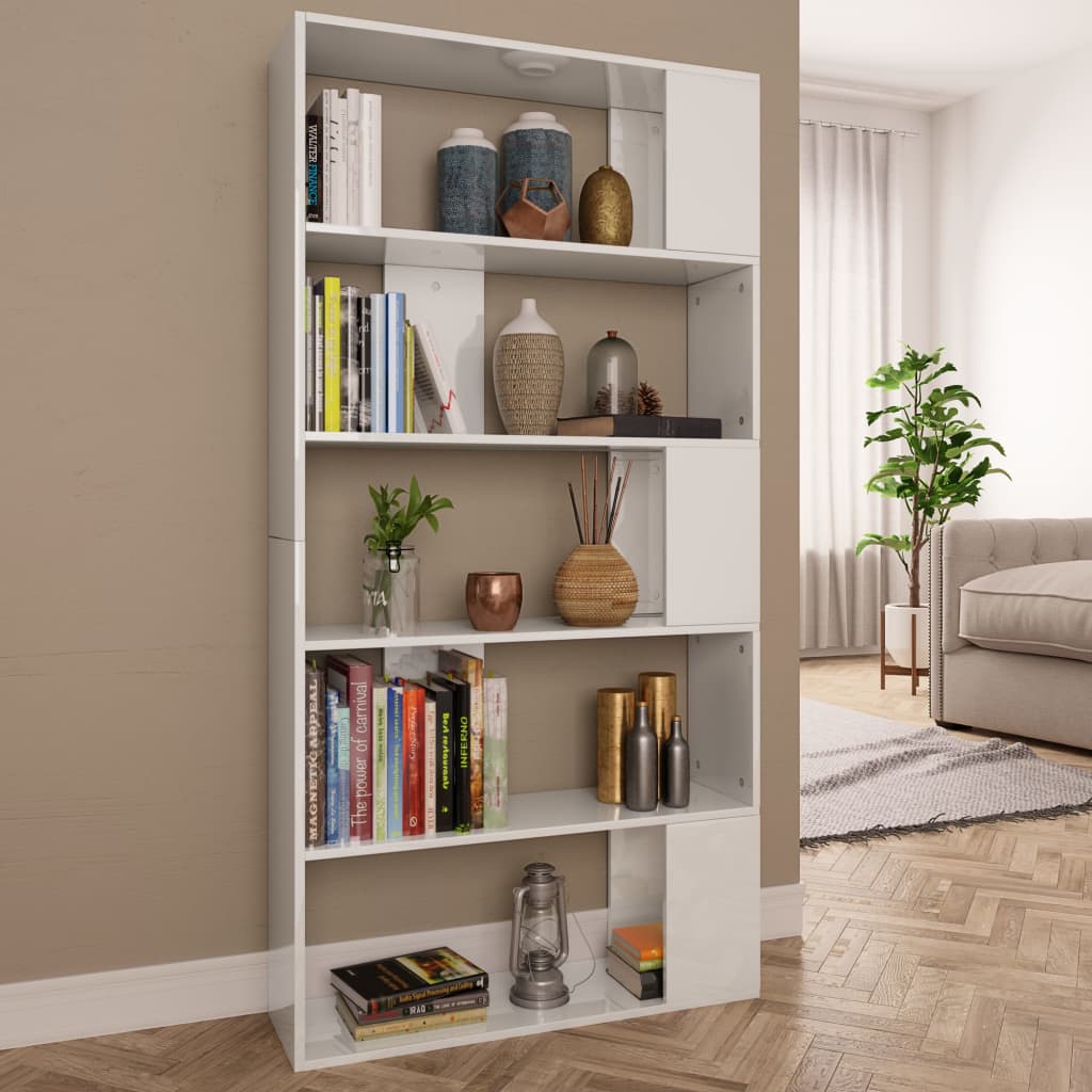 Boekenkast/Kamerscherm 80X24X59 Cm Hoogglans wit