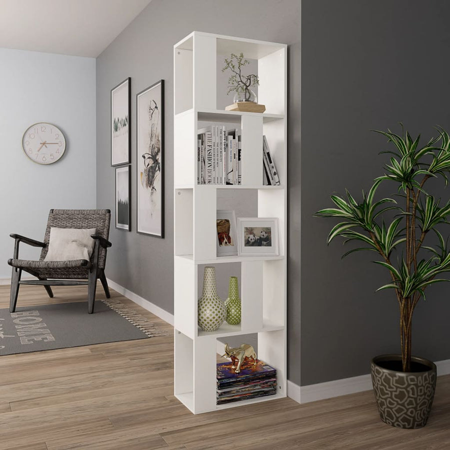 Boekenkast/Kamerscherm 45X24X59 Cm Bewerkt Hout Wit