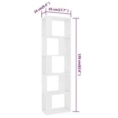 Boekenkast/Kamerscherm 45X24X59 Cm Bewerkt Hout Wit