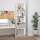 Boekenkast kamerscherm 45x24x159 cm bewerkt hout wit