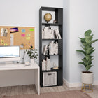 Boekenkast kamerscherm 45x24x159 cm bewerkt hout zwart