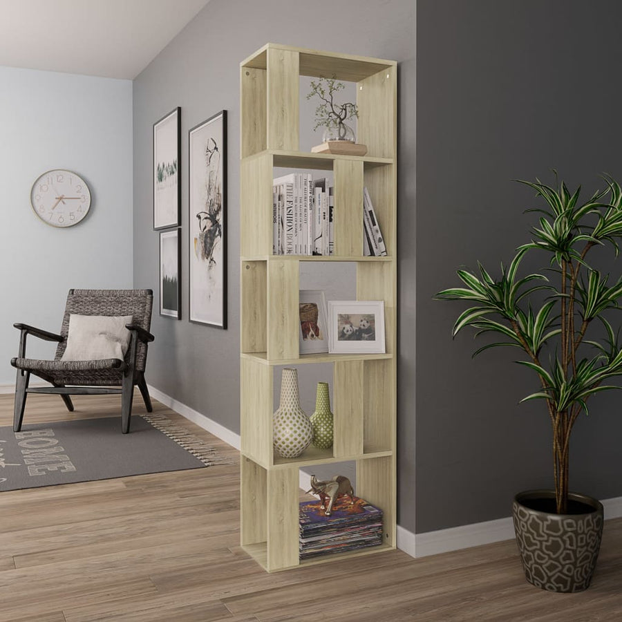 Boekenkast/Kamerscherm 45X24X59 Cm Bewerkt Hout Sonoma eiken