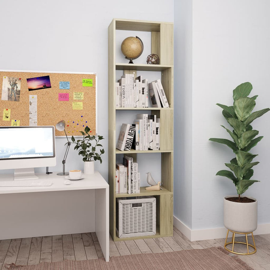 Boekenkast/Kamerscherm 45X24X59 Cm Bewerkt Hout Sonoma eiken