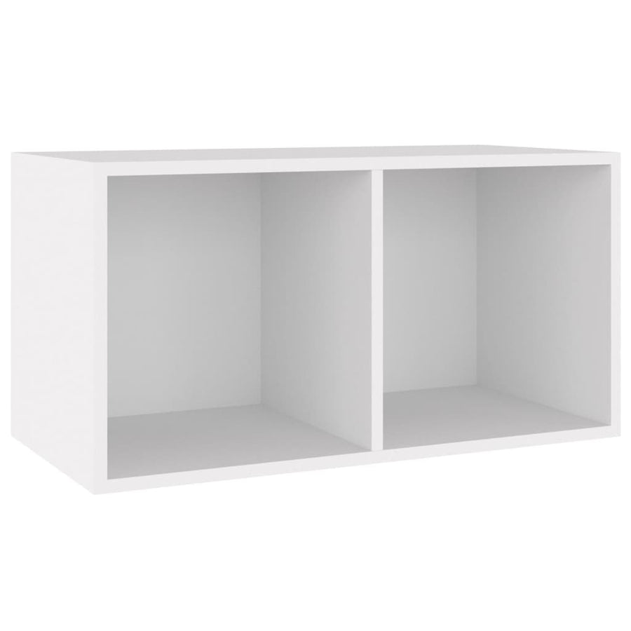 Opbergbox Voor Lp's 7X34X36 Cm Bewerkt Hout Wit