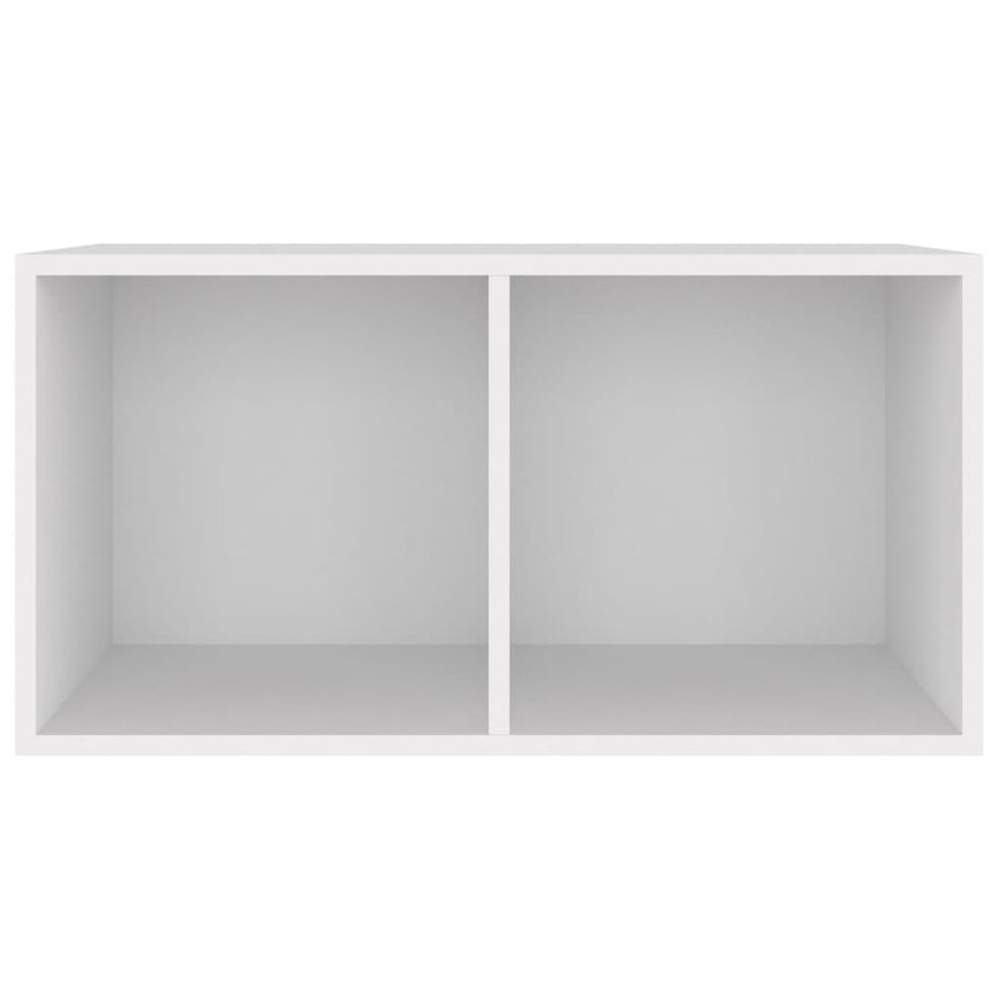 Opbergbox Voor Lp's 7X34X36 Cm Bewerkt Hout Wit